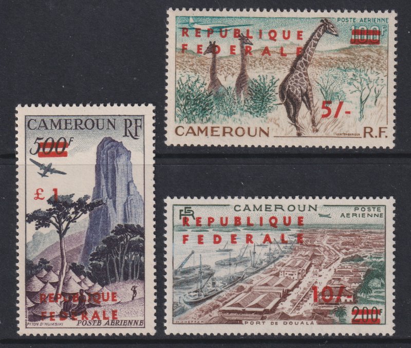 Sc# C38 / C40 British Cameroon 1961 Repubilque Federale o/p MNH set CV $67.00