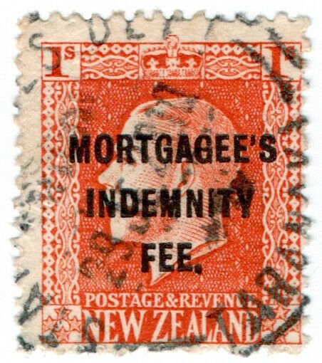 (I.B) New Zealand Revenue : Mortgagee's Indemnity Fee 1/-