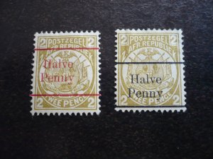 Stamps - Transvaal - Scott# 143-144 - Mint Hinged Part Set of 2 Stamps