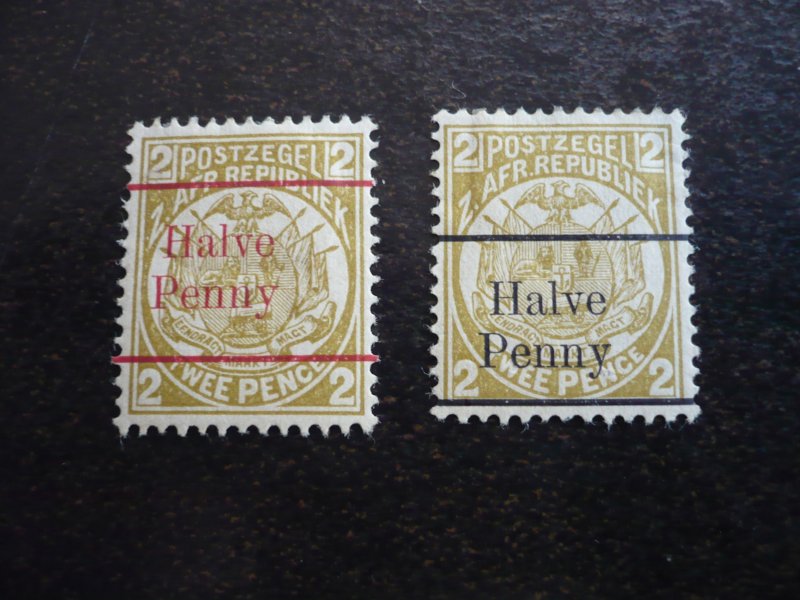 Stamps - Transvaal - Scott# 143-144 - Mint Hinged Part Set of 2 Stamps