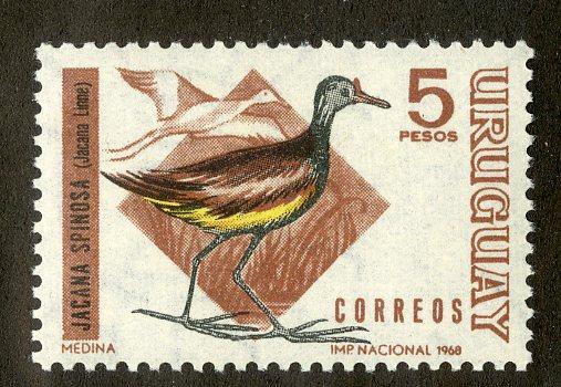 URUGUAY 755 MNH SCV $3.75 BIN $1.90 BIRDS
