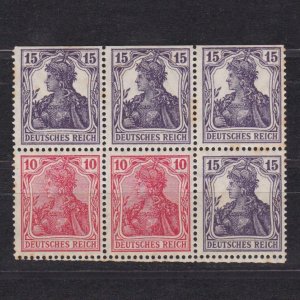 GERMANY 1919, Mi# H-Blatt 21, CV €90, Definitive combination from booklet, MH