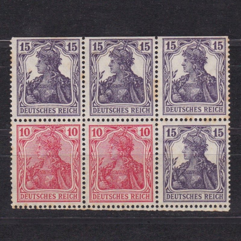 GERMANY 1919, Mi# H-Blatt 21, CV €90, Definitive combination from booklet, MH