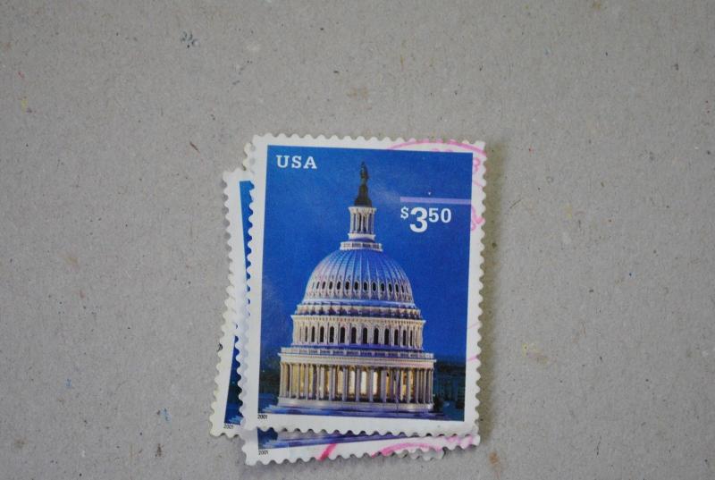 US SCOTT #3472 $3.50 CAPITAL DOME PRIORITY MAIL 2001 SELF-ADHESIVE used