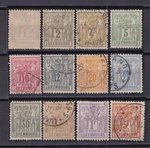 1882 - LUXEMBOURG -Sc# 48-59 Used