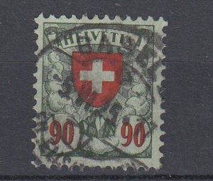 J30099, 1924 switzerland part of set used #200 cross