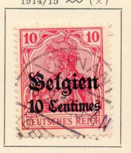 German Occupation Belgium 1914/15 Early Issue Fine Used 10c. Surcharged 149053