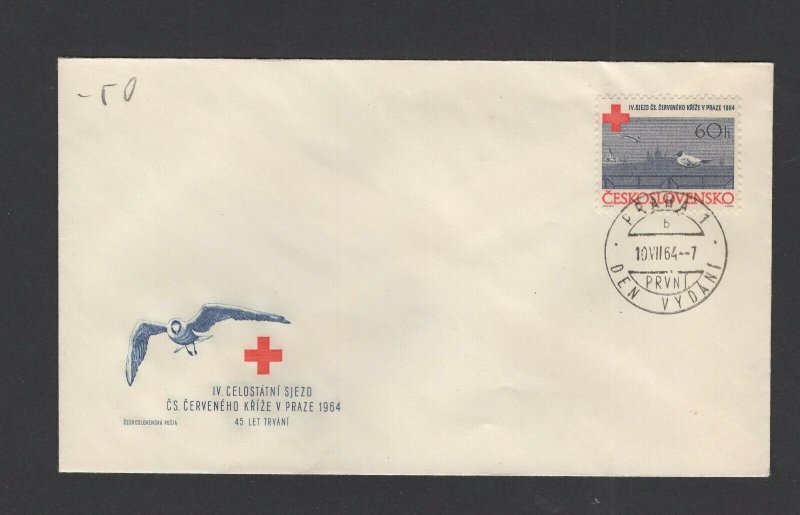 Czechoslovakia #1251 (1964 Red Cross Congress issue)  unaddressed cachet FDC