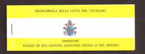 Vatican City  #704a  MNH  1981    booklet  journeys of Pope John Paul II