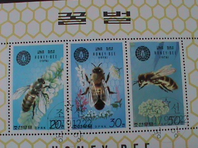 ​KOREA 1979-SC#1900a COLORFUL BEAUTIFUL LOVELY HONEY BEES-CTO S/S-VERY FINE