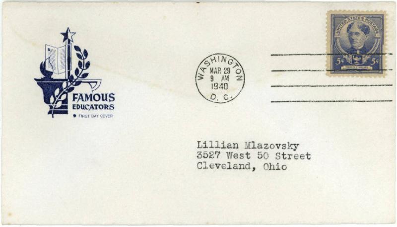 Willard, Famous American Series,  2nd day cover