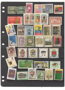 ECUADOR COLLECTION ON STOCK SHEET MINT/USED