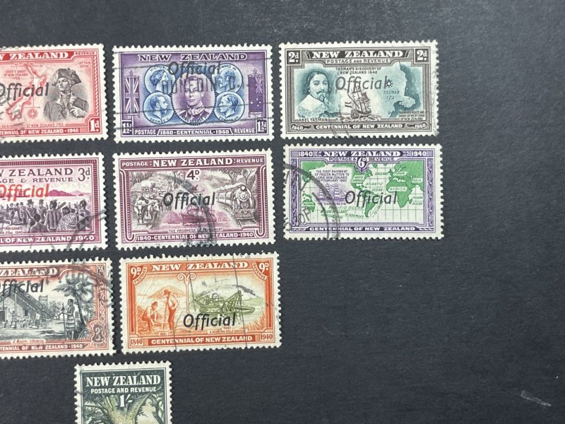 NEW ZEALAND # O76-O86--USED-COMPLETE SET---OFFICIAL---1940