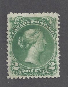 Canada # 24b VF MINT OGH 2c DARK GREEN THIN PAPER LARGE QUEEN BS27385