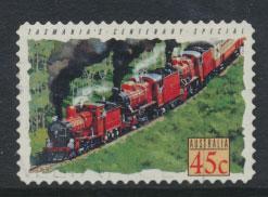 Australia SG 1411  Used  -Trains self adhesive 