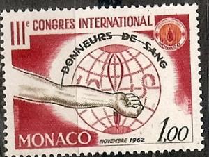 Monaco  510 MNH 1962 Blood Donors Congress