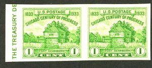 U.S. #730a MINT PAIR NG