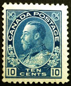 Canada #117 5c Blue 1922 King George V VF MLH Full Gum Rare