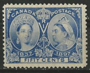 Canada #  60  Victoria Jubilee - 50c   (1)  Unused