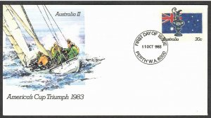 Australia PSE # 067A , America's Cup Triumph FDC - I Combine S/H