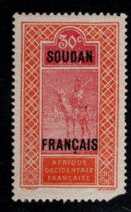 French Sudan Scott 32 Mint Hinged, MH*, clipped corner