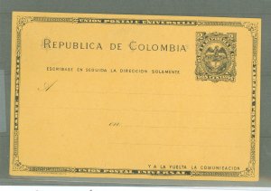 Colombia  1887 2c black on orange buff