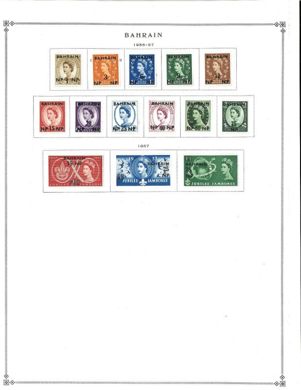 Bahrain 1940-1999 M&U hinged  on Scott International Pages