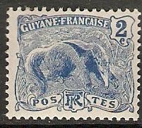 1905 French Guiana Scott 52 Great Anteater MLH