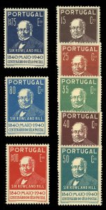 Portugal #595-602 Cat$120, 1940 Stamps Centenary, complete set, never hinged