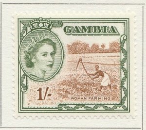 1953 Gambia 1s MH* Stamp A4P40F40088-