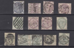 GB QV 1883 Lilac & Green Full Set SG187/196 Good CDS Fine Used BP11074