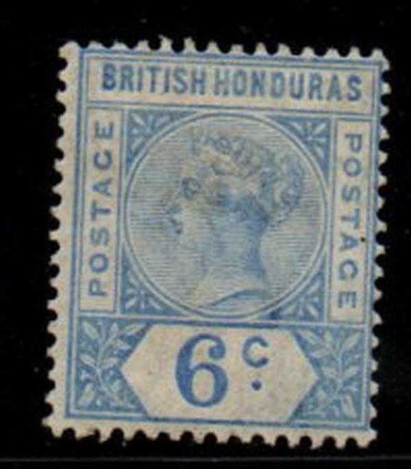 British Honduras Sc 42 1891 6c ultramarine Victoria stamp mint