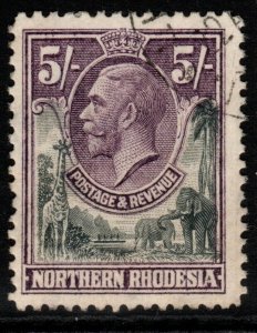 NORTHERN RHODESIA SG14 1929 5/= SLATE-GREY & VIOLET FINE USED