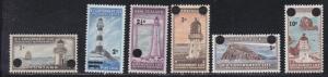 New Zealand # OY37-42, Light Houses - Life Insurance Stamps, NH, 1/2 Cat.