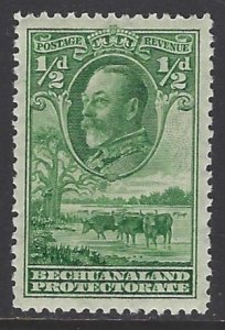 Bechuanaland Protectorate, Scott #105; 1/2p King George V, MLH