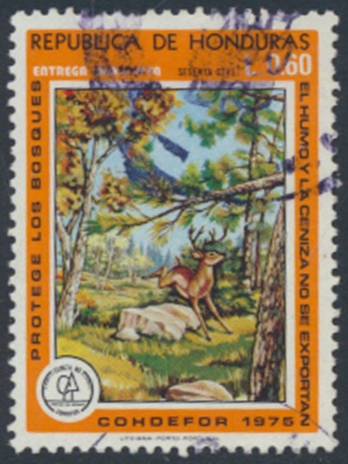 Honduras    SC# C596 ? Used   Forest Protection  see details & scans