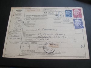 GERMANY  1954 HEUSS HIGH VALUE ON A PACKET TO ENGLAND   VERY NICE (155)