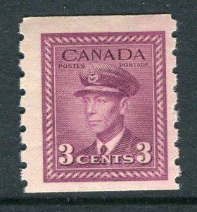 CANADA; 1940s early GVI COIL STAMP fine Mint hinged 3c. value