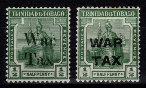 Trinidad & Tobago 1917-18 George V Def. Optd. War Tax on two lines, ½d [Unused]