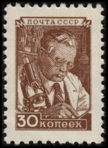 Russia 1346 - Mint-H - 30k Scientist (1949) ('23 scv $3.50)