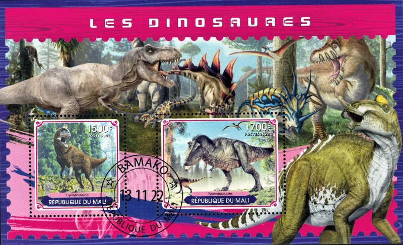MALI 2022 - Dinosaurs / set (sheet+block)