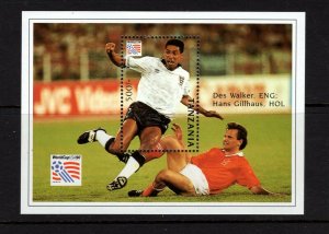 Tanzania #1066 (1993 World Cup sheet)  VFMNH  CV $4.25