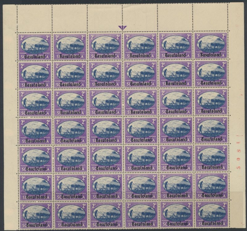 Basutoland SG 30  SC# 30  MNH 7 Rows from sheet - varieties see scans & details