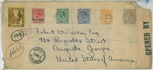 25239 - BAHAMAS   POSTAL HISTORY: LARGE registered COVER from HOPE TOWN 1918