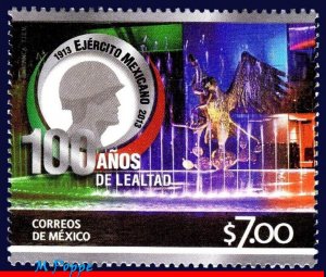 2843 MEXICO 2013 MEXICAN ARMY, CENT., SCULTURE, 3rd ISSUE, MILITARY, MNH