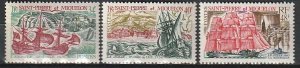 1969 St. Pierre and Miquelon - Sc 393-5 - MNH VF - 3 single - Historic Ships