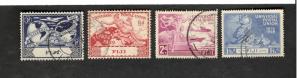 1949 Fiji SCOTT #141-44 UNIVERSAL POSTAL UNION Θ used stamp set