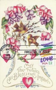 2143 22c LOVE FDI 1985 - Vintage post card #1