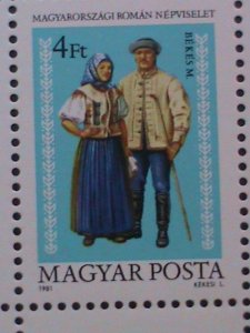 HUNGARY-1981-SC#2713 NATIONAL COSTUMES DRESSING MNH S/S WE SHIP TO WORLDWIDE