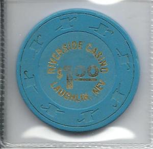 $1.00 Poker Chip, Riverside, Laughlin